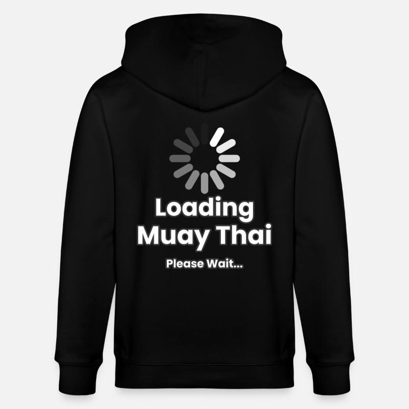 Loading Muay Thai Please Wait - Stanley/Stella CULTIVATOR  Unisex Organic Hooded Jacket - black