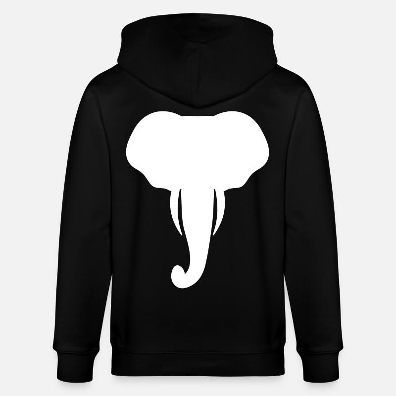 Cadeau Cool Elephant Head - Veste à capuche bio CULTIVATOR Stanley/Stella Unisexe - noir