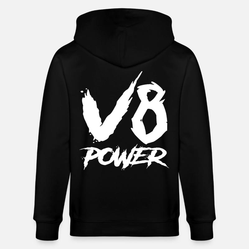 Puissance du V8 - Veste à capuche bio CULTIVATOR Stanley/Stella Unisexe - noir