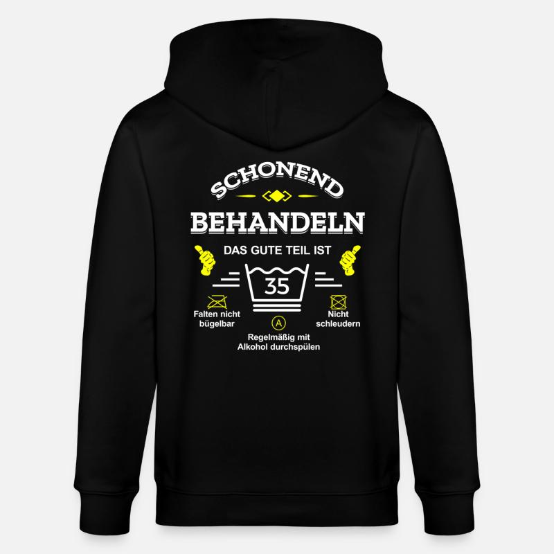 SCHONEND BEHANDELN 35. GEBURTSTAG - Stanley/Stella Unisex Bio-Kapuzenjacke CULTIVATOR  - Schwarz