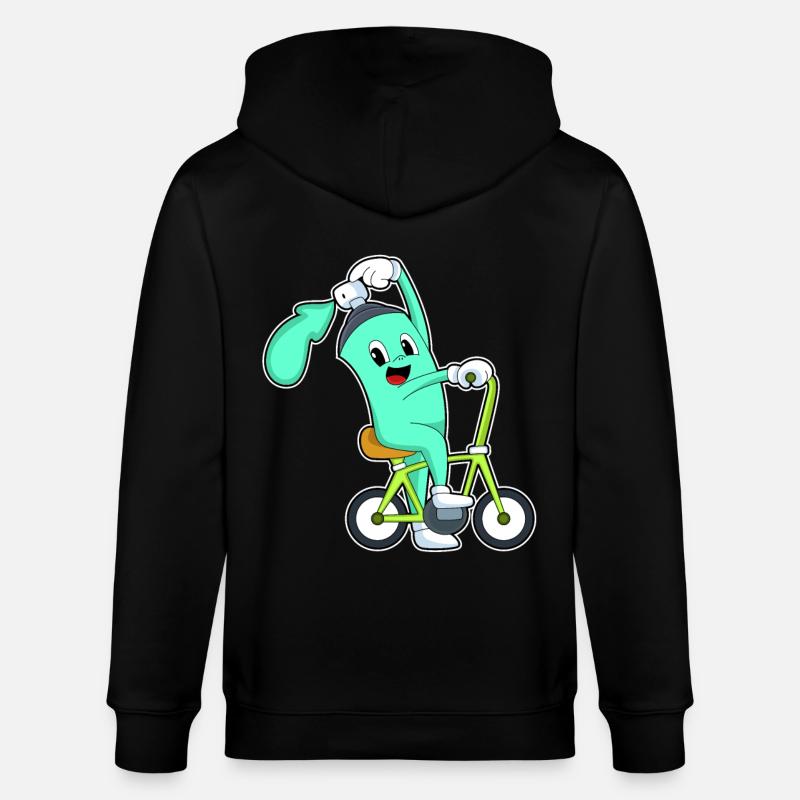 Bombe aérosol avec vélo - Veste à capuche bio CULTIVATOR Stanley/Stella Unisexe - noir