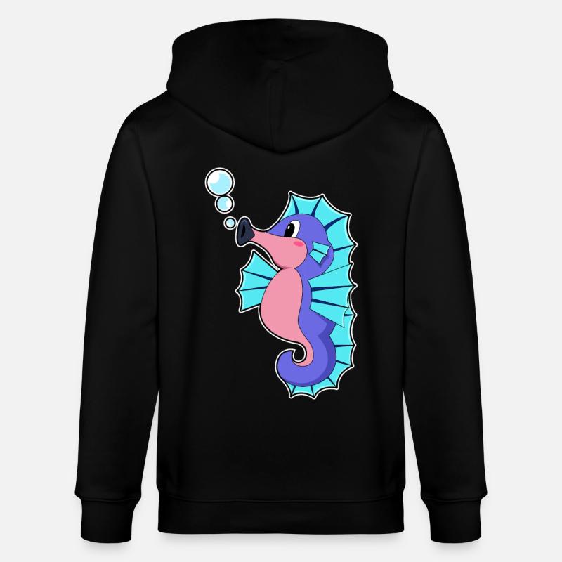 Seepferdchen - Stanley/Stella Unisex Bio-Kapuzenjacke CULTIVATOR - Schwarz