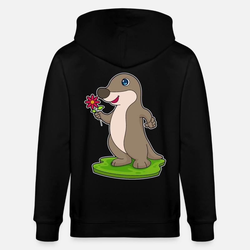 Loutre à fleur - Veste à capuche bio CULTIVATOR Stanley/Stella Unisexe - noir