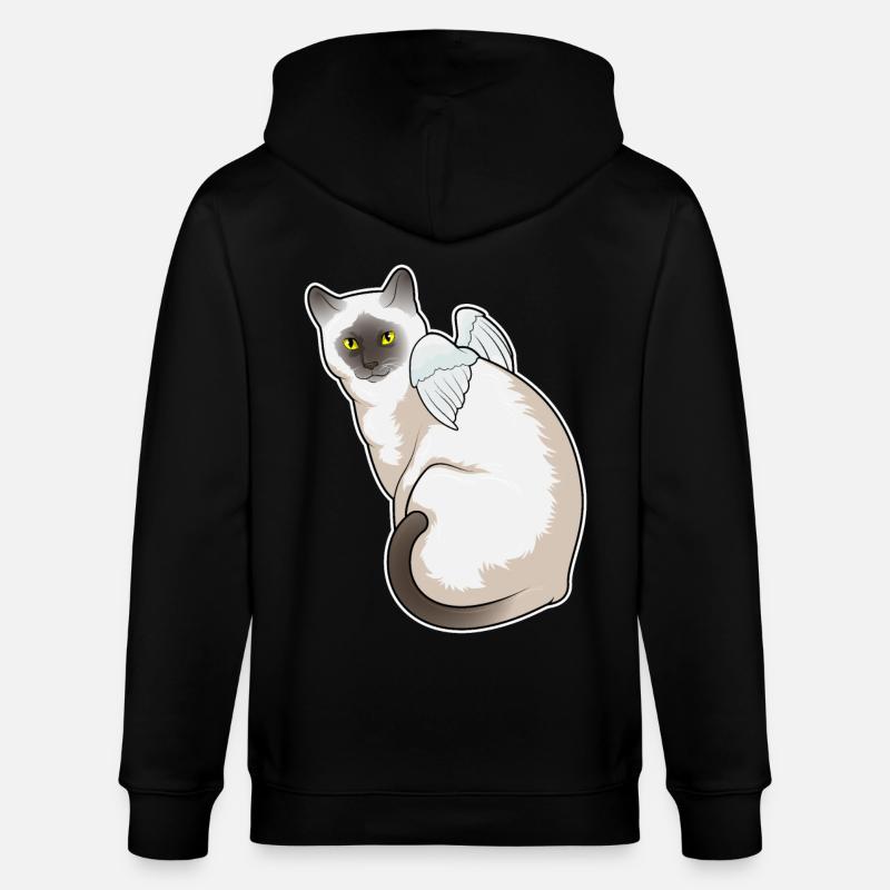 Ailes d’ange de chat - Veste à capuche bio CULTIVATOR Stanley/Stella Unisexe - noir