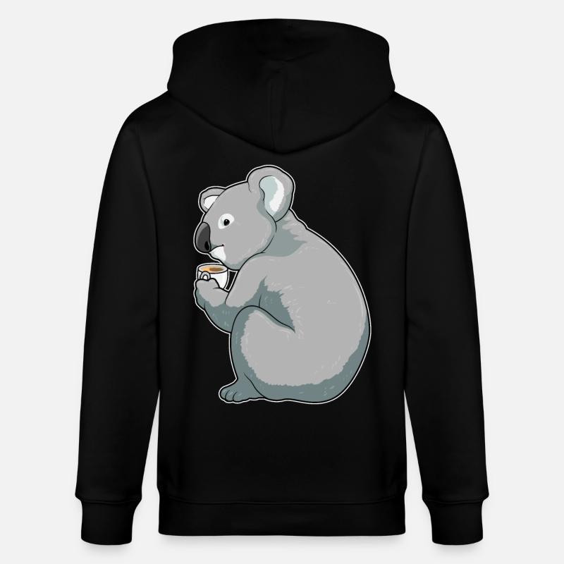 Tasse à café Koala - Veste à capuche bio CULTIVATOR Stanley/Stella Unisexe - noir