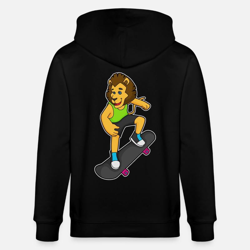 Lion Skater Skateboard - Veste à capuche bio CULTIVATOR Stanley/Stella Unisexe - noir