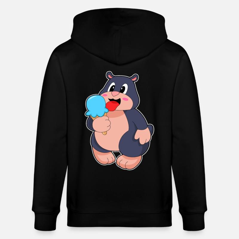 Crème glacée Mole Waffle - Veste à capuche bio CULTIVATOR Stanley/Stella Unisexe - noir