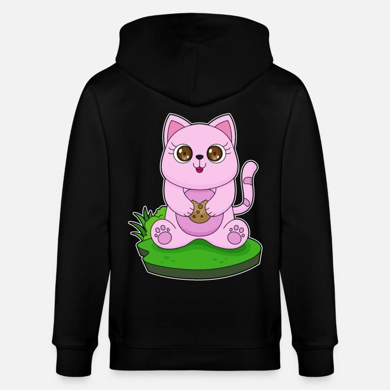 Cookie chat - Veste à capuche bio CULTIVATOR Stanley/Stella Unisexe - noir