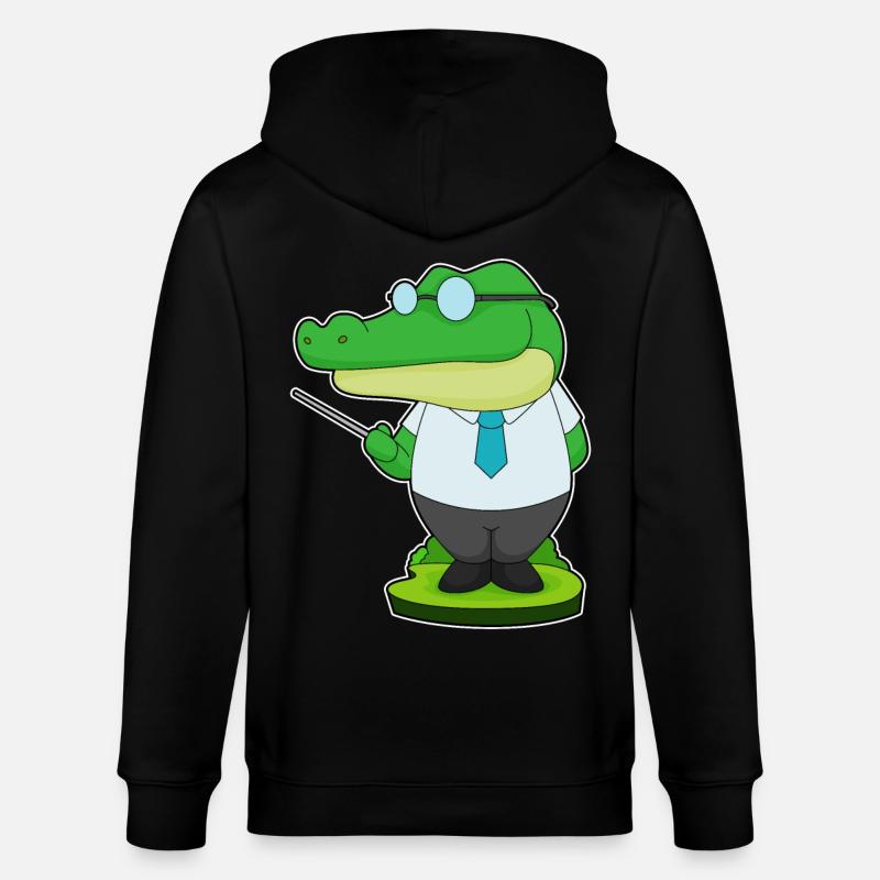 Pointeur de l’enseignant Crocodile - Veste à capuche bio CULTIVATOR Stanley/Stella Unisexe - noir