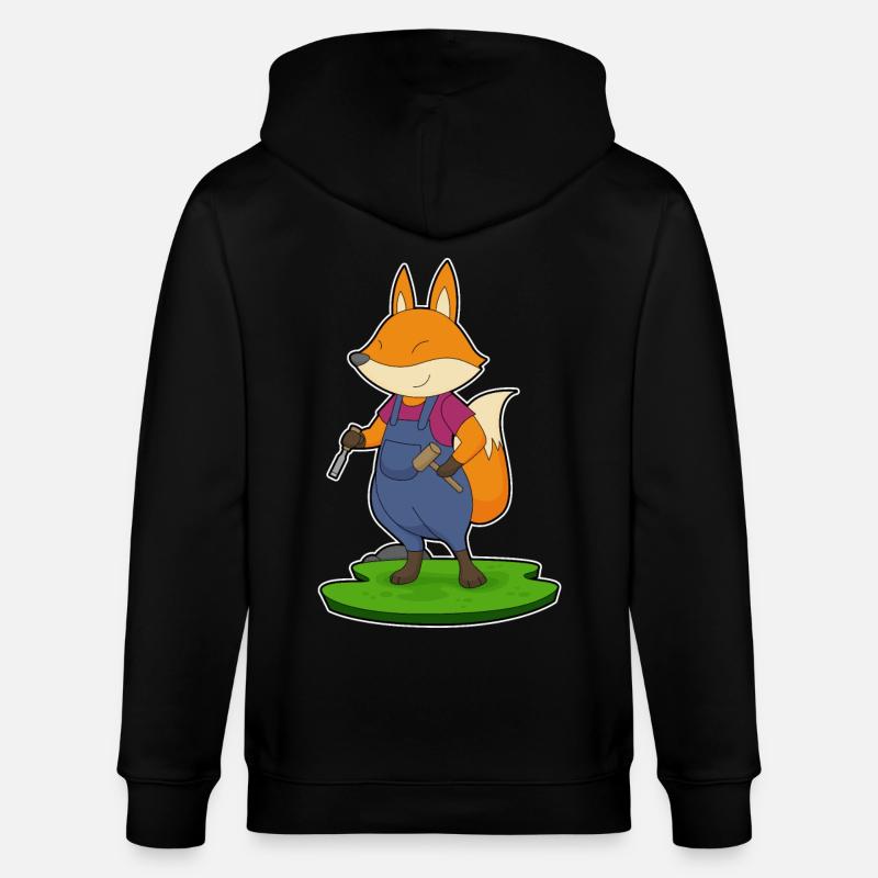 Ciseau marteau Fox Craftsman - Veste à capuche bio CULTIVATOR Stanley/Stella Unisexe - noir