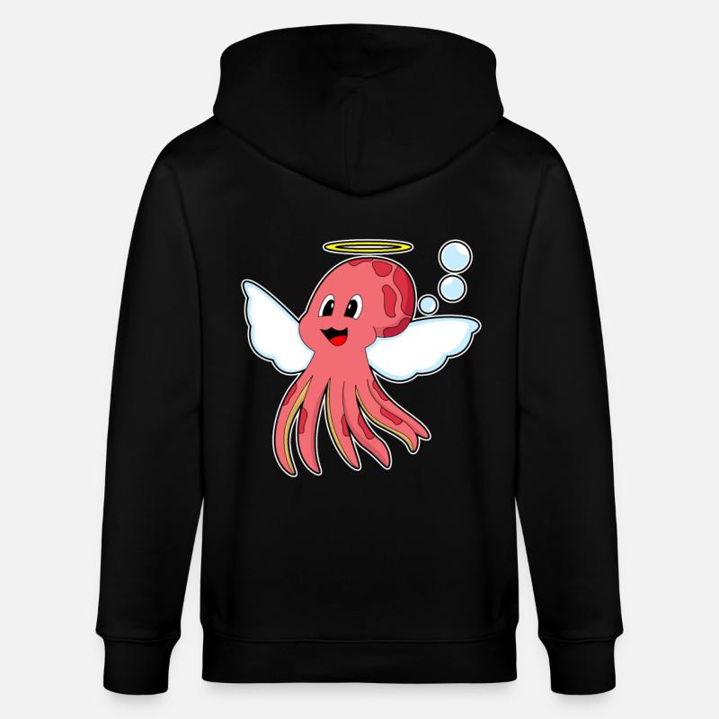Ailes d’ange de pieuvre - Veste à capuche bio CULTIVATOR Stanley/Stella Unisexe - noir