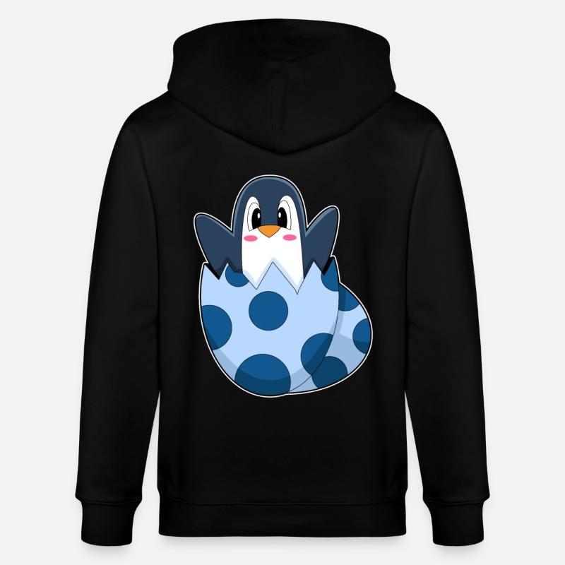 Oeuf de pingouin - Veste à capuche bio CULTIVATOR Stanley/Stella Unisexe - noir