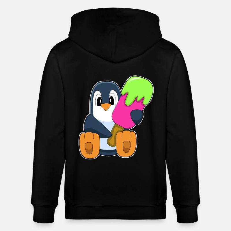 Popsicle pingouin - Veste à capuche bio CULTIVATOR Stanley/Stella Unisexe - noir