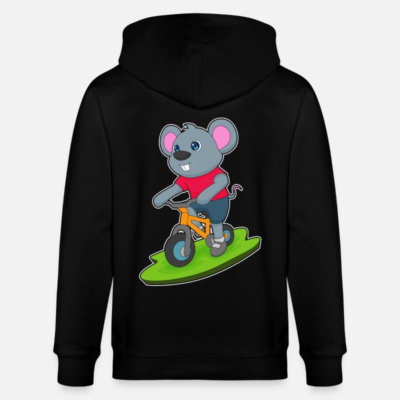 Vélo souris - Veste à capuche bio CULTIVATOR Stanley/Stella Unisexe - noir