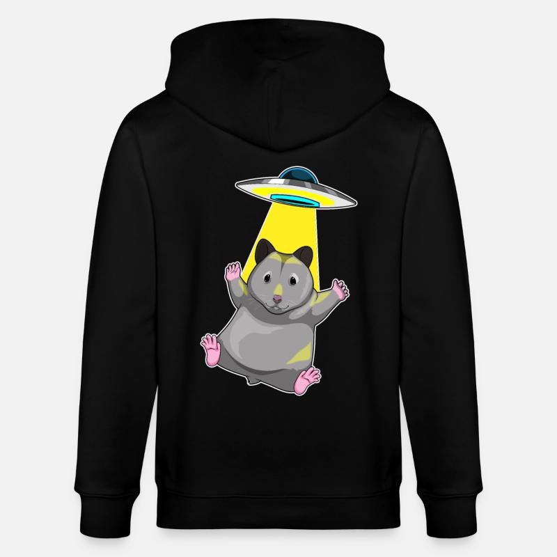 Hamster Spaceship Space - Veste à capuche bio CULTIVATOR Stanley/Stella Unisexe - noir
