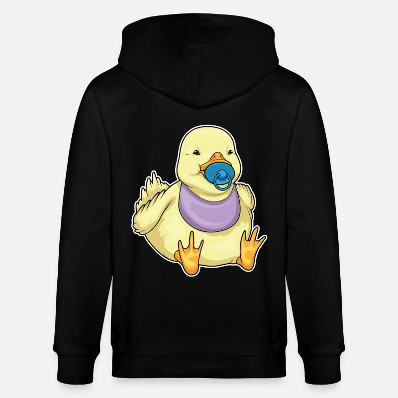 Dossard sucette de canard - Veste à capuche bio CULTIVATOR Stanley/Stella Unisexe - noir