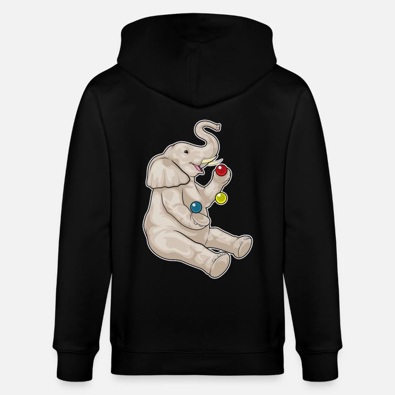 Jongleur éléphant jongleur - Veste à capuche bio CULTIVATOR Stanley/Stella Unisexe - noir