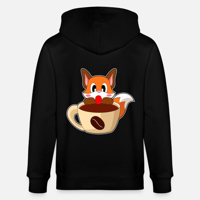 Fuchs Kaffee Tasse - Stanley/Stella Unisex Bio-Kapuzenjacke CULTIVATOR  - Schwarz