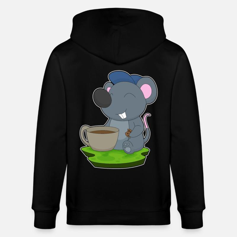 Maus Kaffee Tasse - Stanley/Stella Unisex Bio-Kapuzenjacke CULTIVATOR - Schwarz