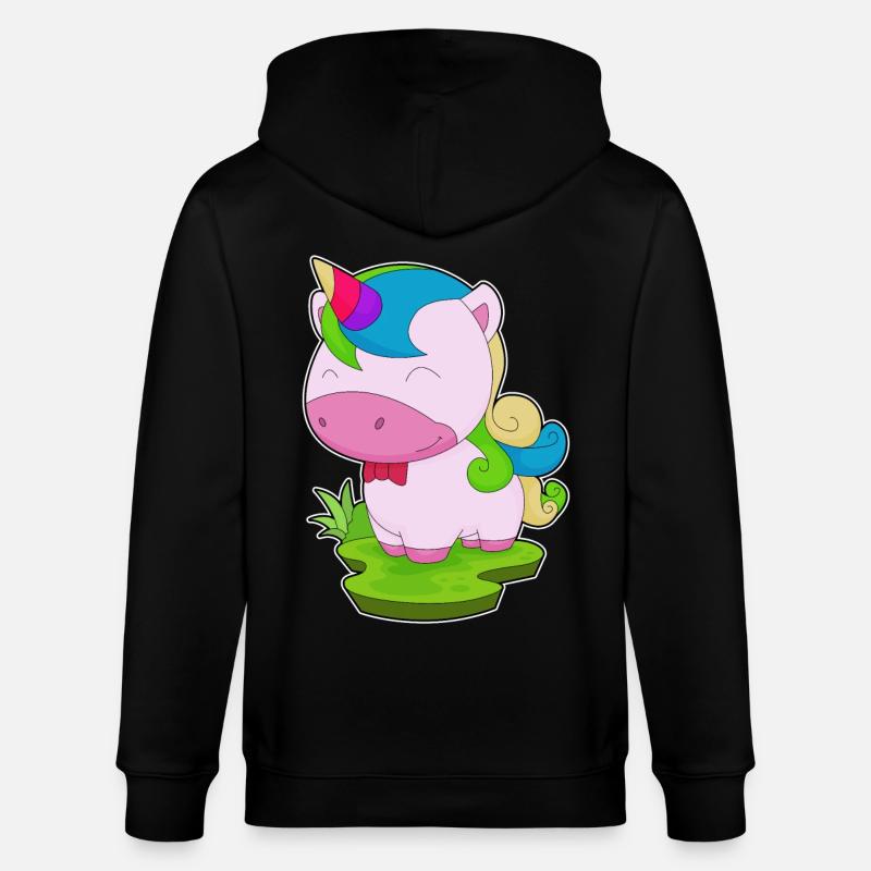 Einhorn Fliege - Stanley/Stella Unisex Bio-Kapuzenjacke CULTIVATOR - Schwarz