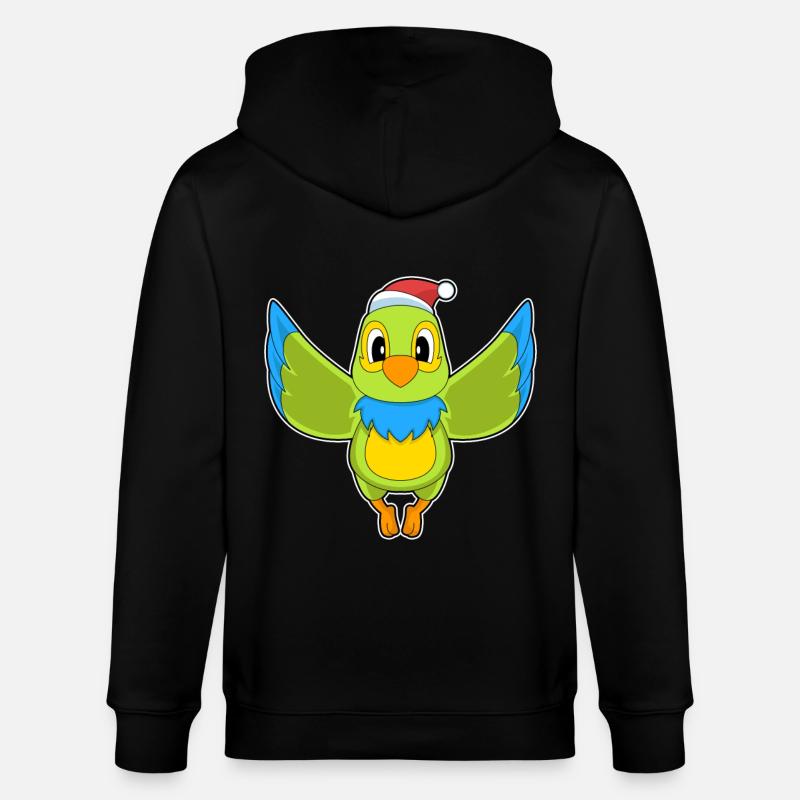 Chapeau de père Noël perroquet - Veste à capuche bio CULTIVATOR Stanley/Stella Unisexe - noir