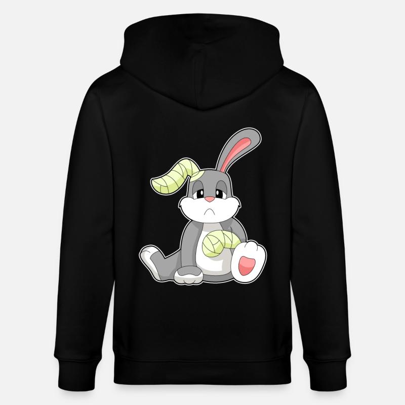 Bandage de lapin - Veste à capuche bio CULTIVATOR Stanley/Stella Unisexe - noir