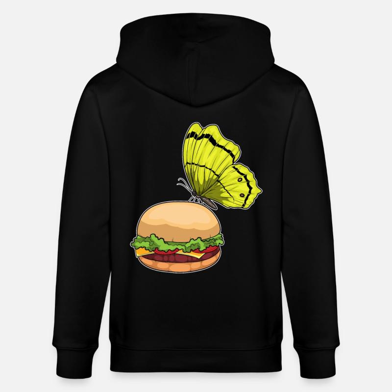 Burger papillon - Veste à capuche bio CULTIVATOR Stanley/Stella Unisexe - noir