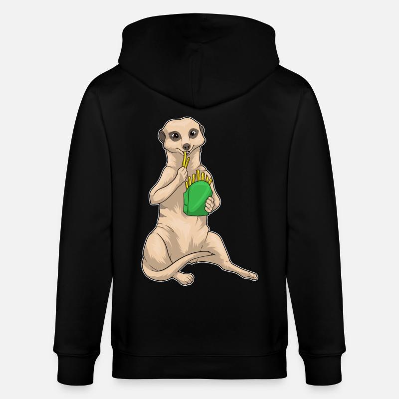 Frites Français suricate - Veste à capuche bio CULTIVATOR Stanley/Stella Unisexe - noir