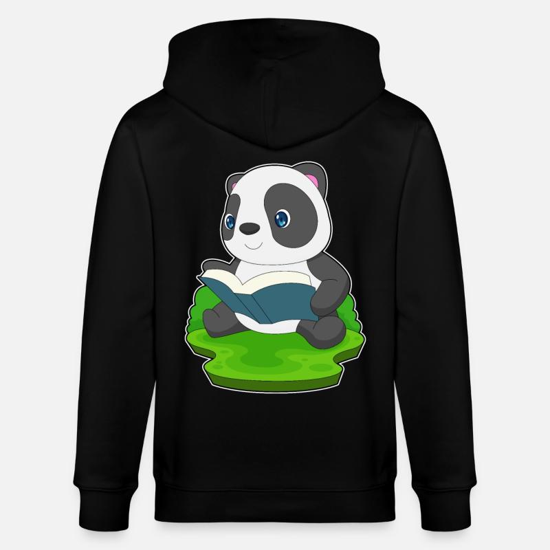 Panda Buch - Stanley/Stella Unisex Bio-Kapuzenjacke CULTIVATOR  - Schwarz