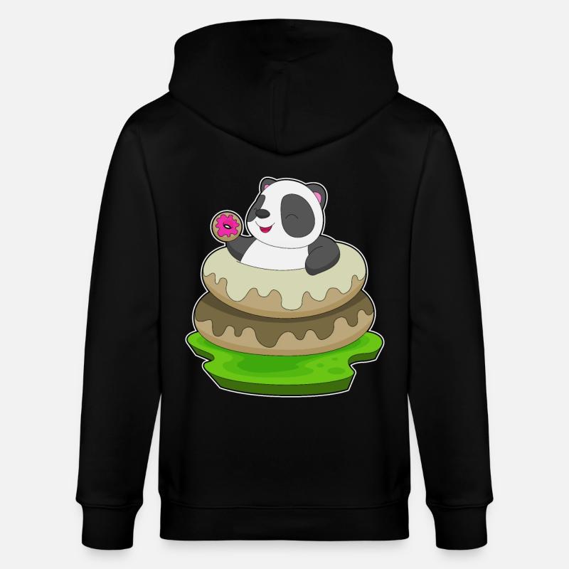Beignets Panda - Veste à capuche bio CULTIVATOR Stanley/Stella Unisexe - noir