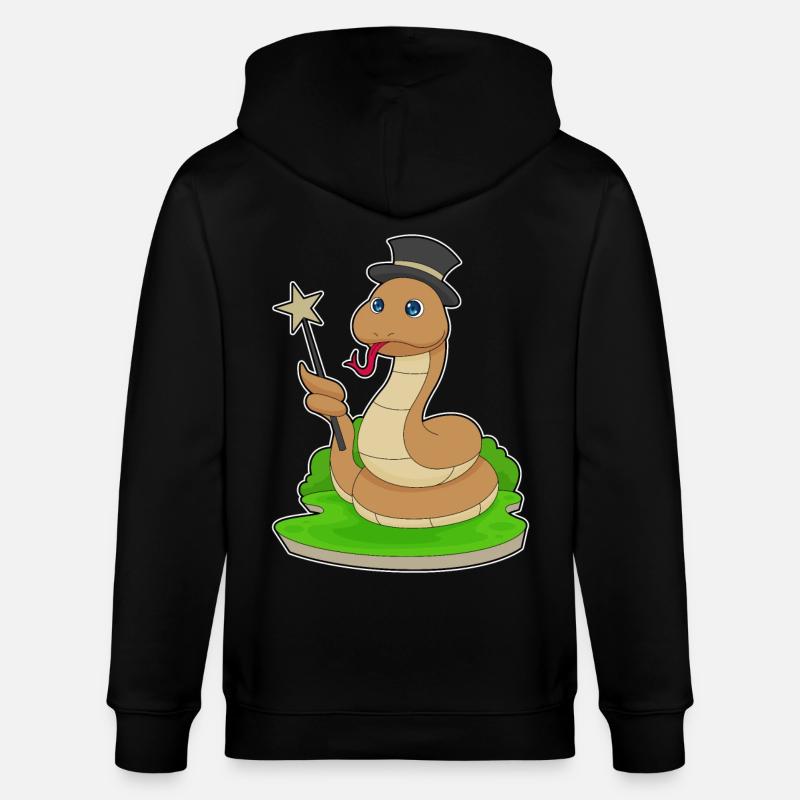 Serpent Sorcier Baguette - Veste à capuche bio CULTIVATOR Stanley/Stella Unisexe - noir