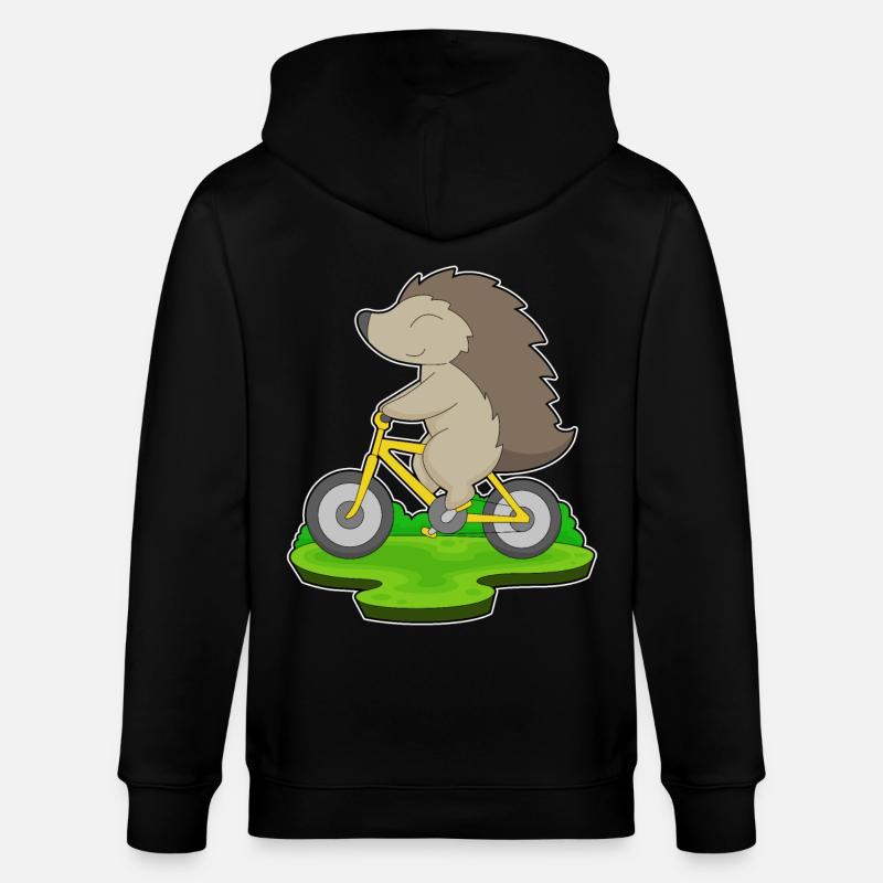 Vélo hérisson - Veste à capuche bio CULTIVATOR Stanley/Stella Unisexe - noir