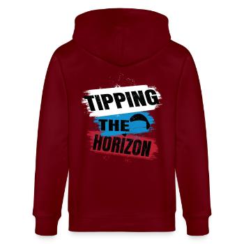 Tipping the Horizon – Gleitschirm Abenteuer - Stanley/Stella Unisex Bio-Kapuzenjacke CULTIVATOR  - Burgunderrot - Hinten - Anna (173cm)