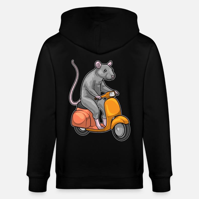 Ratte Motorroller - Stanley/Stella Unisex Bio-Kapuzenjacke CULTIVATOR  - Schwarz