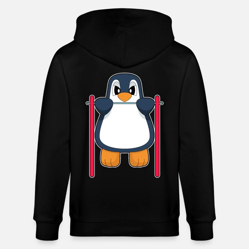 Penguin Bodybuilder Tractions - Veste à capuche bio CULTIVATOR Stanley/Stella Unisexe - noir