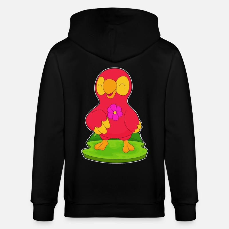Fleur de perroquet - Veste à capuche bio CULTIVATOR Stanley/Stella Unisexe - noir