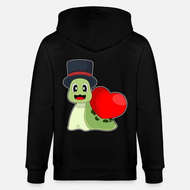 Escargot Marié Cylindre Mariage - Veste à capuche bio CULTIVATOR Stanley/Stella Unisexe - noir