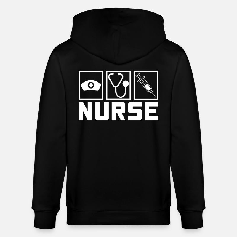 Infirmière Infirmière Dire Déclaration Profession - Veste à capuche bio CULTIVATOR Stanley/Stella Unisexe - noir