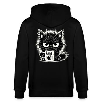 Ähm Nö, Sarkasmus & lustige Katze Tee Kaffee - Stanley/Stella Unisex Bio-Kapuzenjacke CULTIVATOR  - Schwarz - Hinten - Anna (173cm)