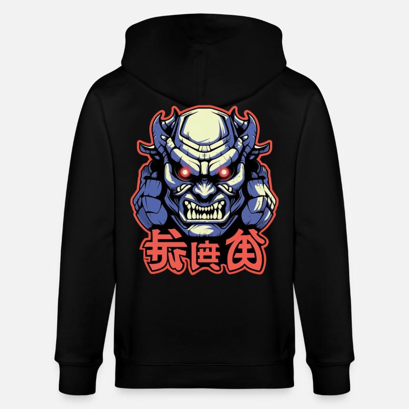 Der Japanische Samurai Dämon - Stanley/Stella Unisex Bio-Kapuzenjacke CULTIVATOR  - Schwarz