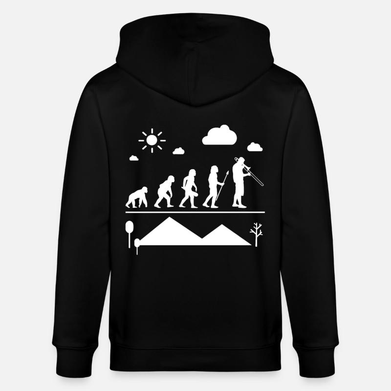 Trombone Trombone Evolution - Stanley/Stella CULTIVATOR  Unisex Organic Hooded Jacket - black