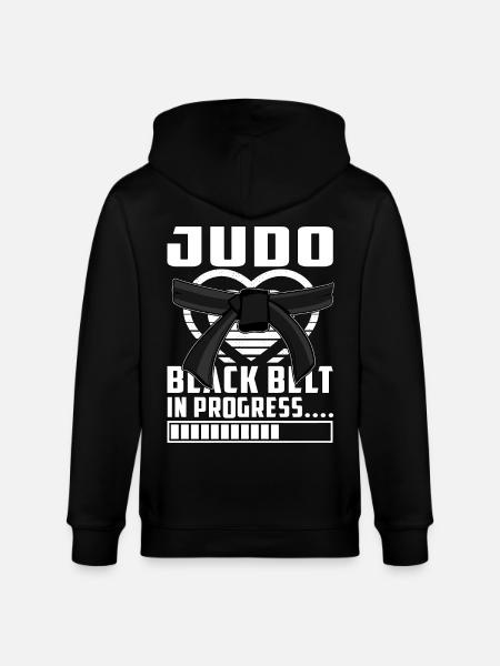 Judo Black Belt in progress - Stanley/Stella CULTIVATOR Unisex Organic Hooded Jacket - black