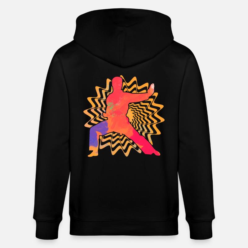Wing Chun Kung Fu - Stanley/Stella Unisex Bio-Kapuzenjacke CULTIVATOR  - Schwarz