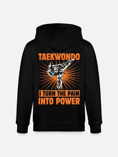Taekwondo Jeg vender smerten til magt - Stanley/Stella økologisk unisex-hættejakke CULTIVATOR  - sort