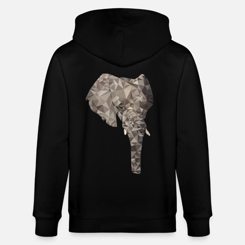 Polygone d’éléphant - Veste à capuche bio CULTIVATOR Stanley/Stella Unisexe - noir