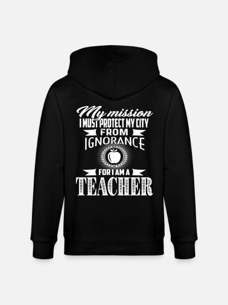 I Am A Teacher - Stanley/Stella CULTIVATOR  Unisex Organic Hooded Jacket - black