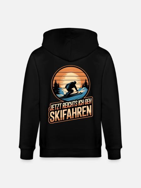Jetzt Reichts Ich Geh Skifahren Retro Vintage Ski - Stanley/Stella Unisex Bio-Kapuzenjacke CULTIVATOR - Schwarz