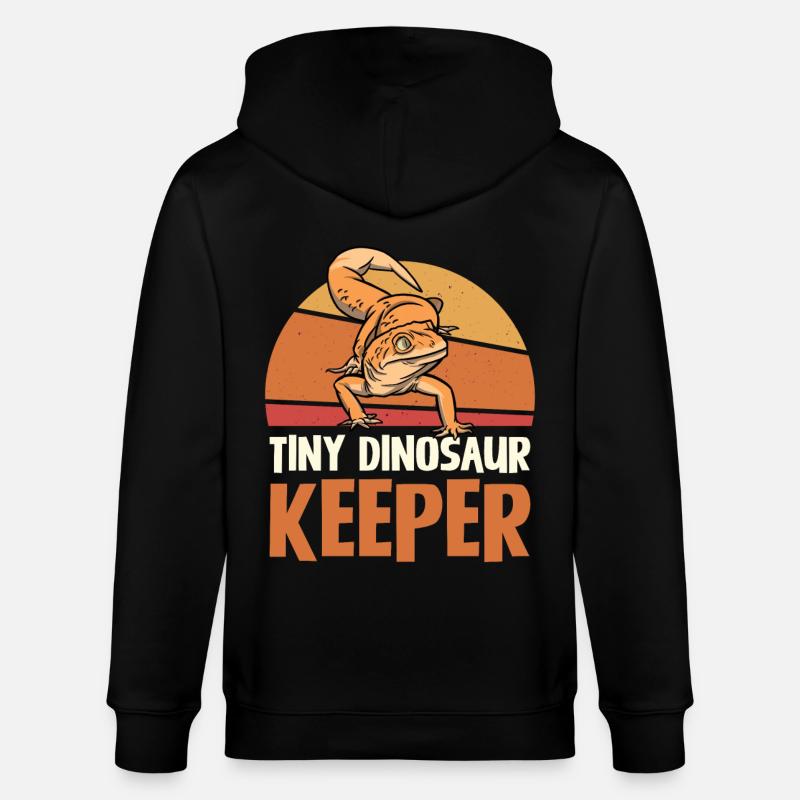Tiny Dinosaur Keeper Retro Style - Stanley/Stella Unisex Bio-Kapuzenjacke CULTIVATOR - Schwarz