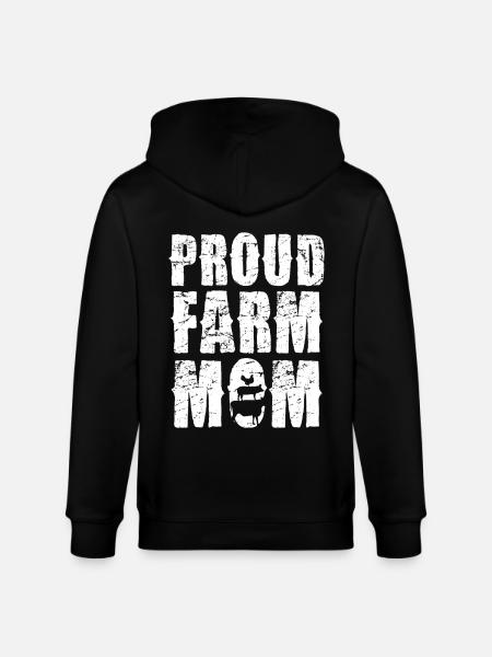 Proud Farm Mama Statement - Stanley/Stella CULTIVATOR Unisex Organic Hooded Jacket - black