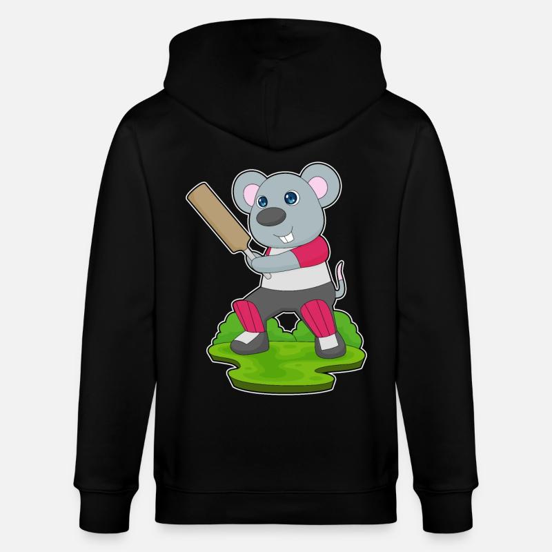 Souris Cricket Battes de cricket - Veste à capuche bio CULTIVATOR Stanley/Stella Unisexe - noir